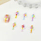 14MM x 7MM Heart Wands,  3D Nail Art Charms, Mini Cabochon