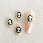 3D Cute Lady In A Portrait Nail Art Charms, Mini Cabochon (10mm x 14mm)