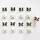 3D Enamel Flower Bow Nail Art Charms, Mini Cabochon (9mm x 7mm)