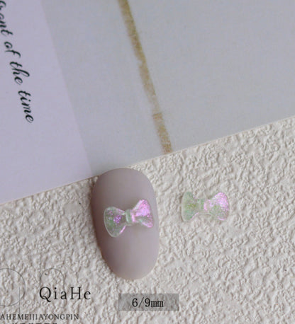 3D Glitter Shimmer Butterfly Bow, Nail Art Charms