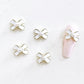 3D Enamel Flower Bow Nail Art Charms, Mini Cabochon (9mm x 7mm)