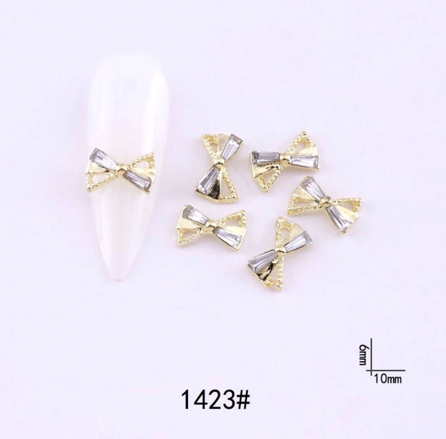 3D Rhinestone Bows Nail Art Charms, Mini Cabochon