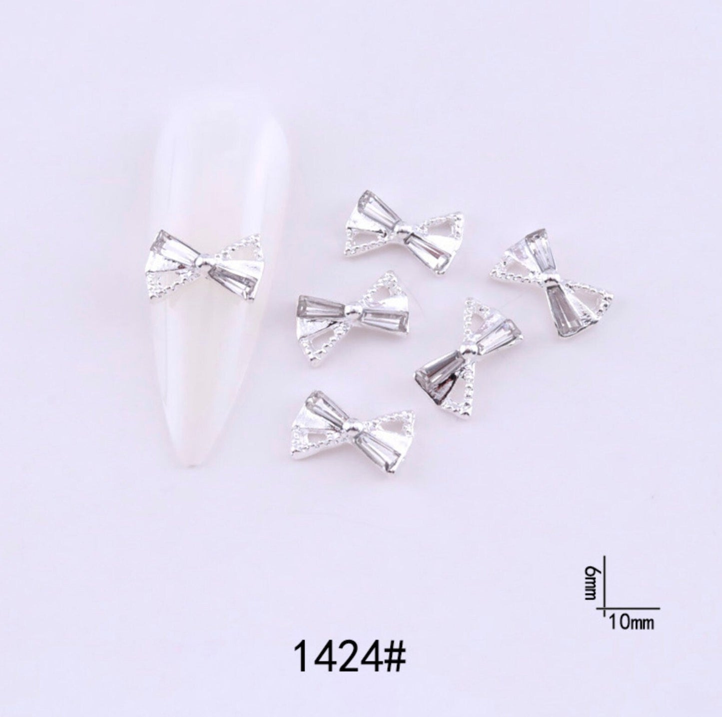 3D Rhinestone Bows Nail Art Charms, Mini Cabochon