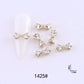 3D Rhinestone Bows Nail Art Charms, Mini Cabochon