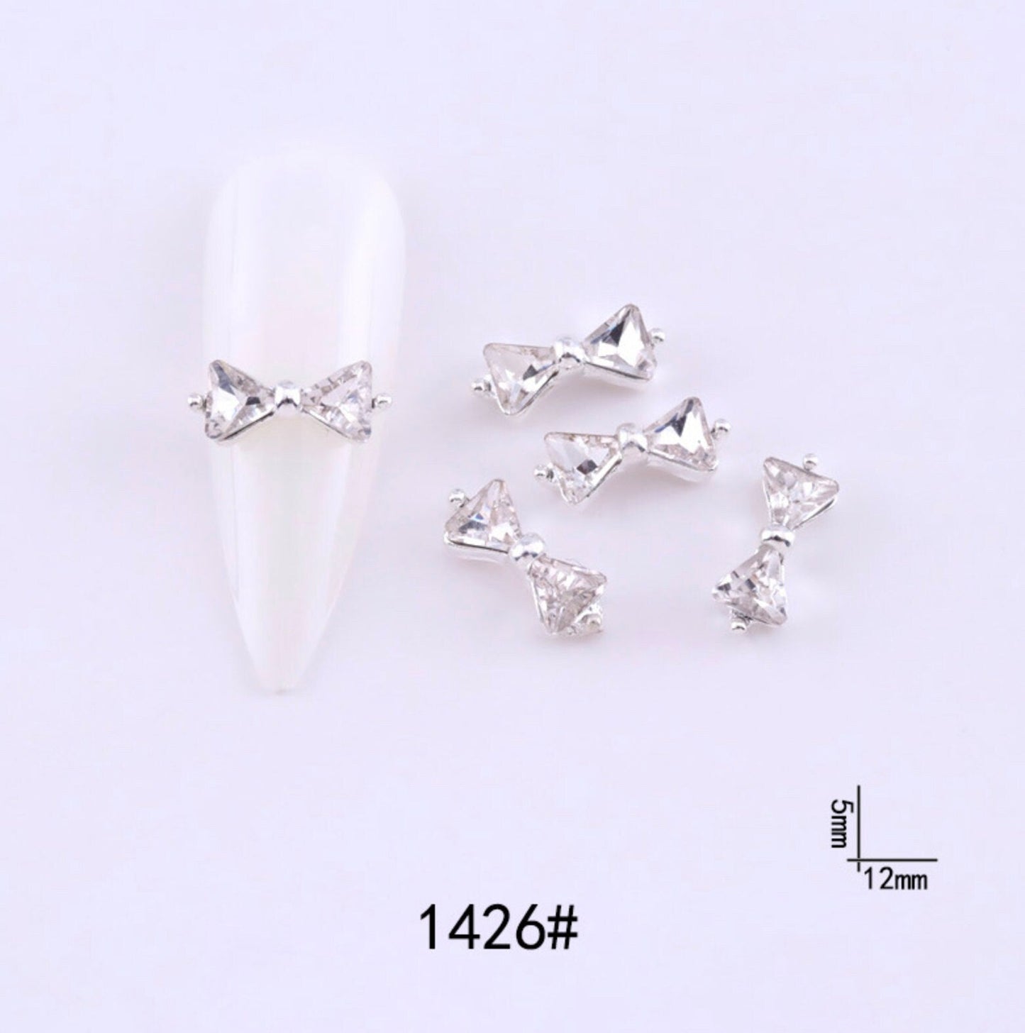 3D Rhinestone Bows Nail Art Charms, Mini Cabochon