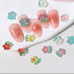 6MM x 7MM Translucent Flowers, Floral Themed 3D Nail Art Charms, Mini Cabochon