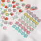 6MM x 7MM Translucent Flowers, Floral Themed 3D Nail Art Charms, Mini Cabochon