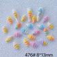 8MM x 13MM Cute Ice Cream Cone, Dessert 3D Nail Art Charms, Mini Cabochon