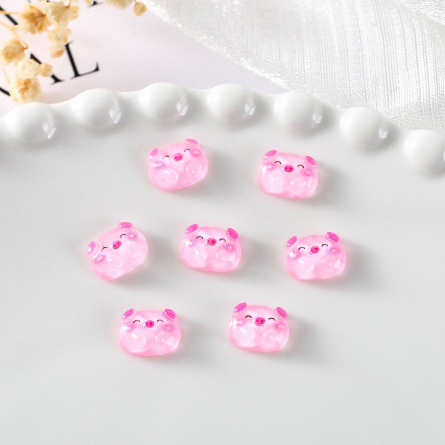 Chubby Bubble Animal Nail Art Charms, Mini Cabochon