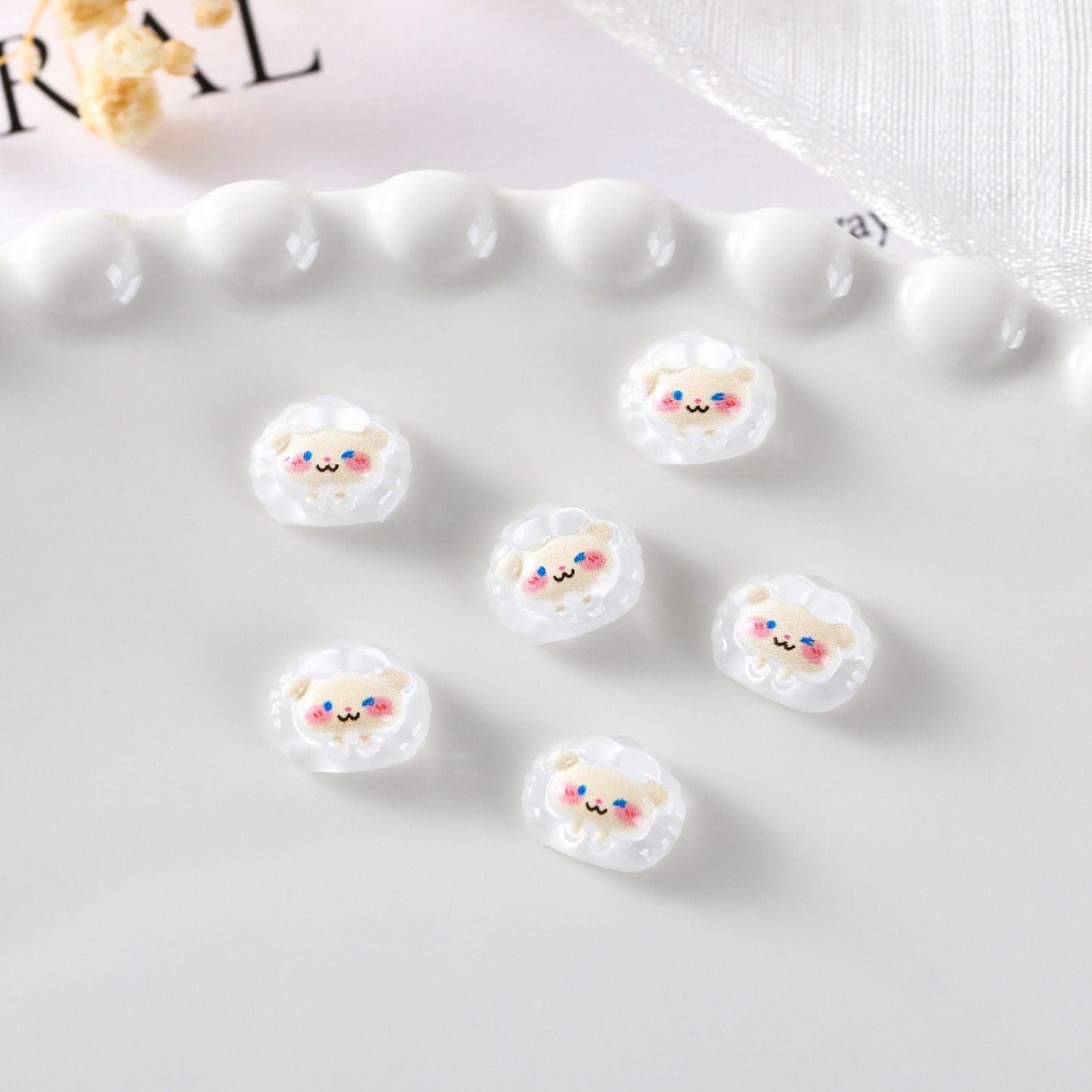 Chubby Bubble Animal Nail Art Charms, Mini Cabochon