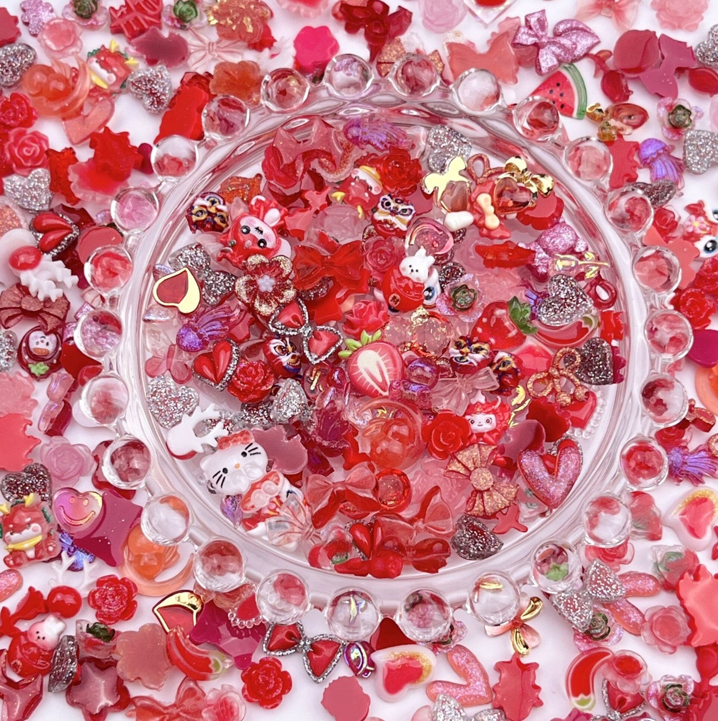 Color Coordinated Random Mix of Nail Charms, 3D Nail Art Charms, Mini Cabochon