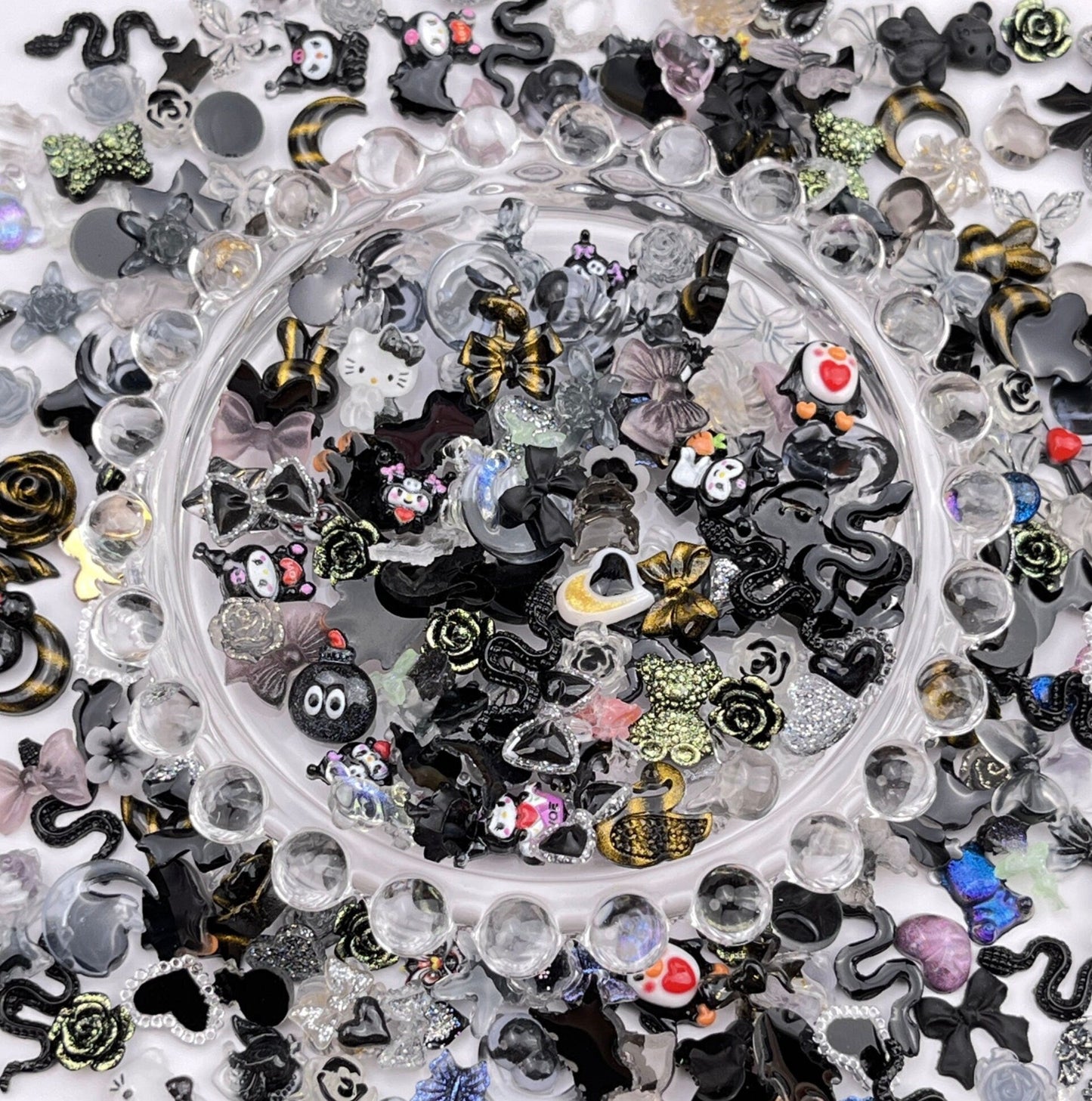 Color Coordinated Random Mix of Nail Charms, 3D Nail Art Charms, Mini Cabochon