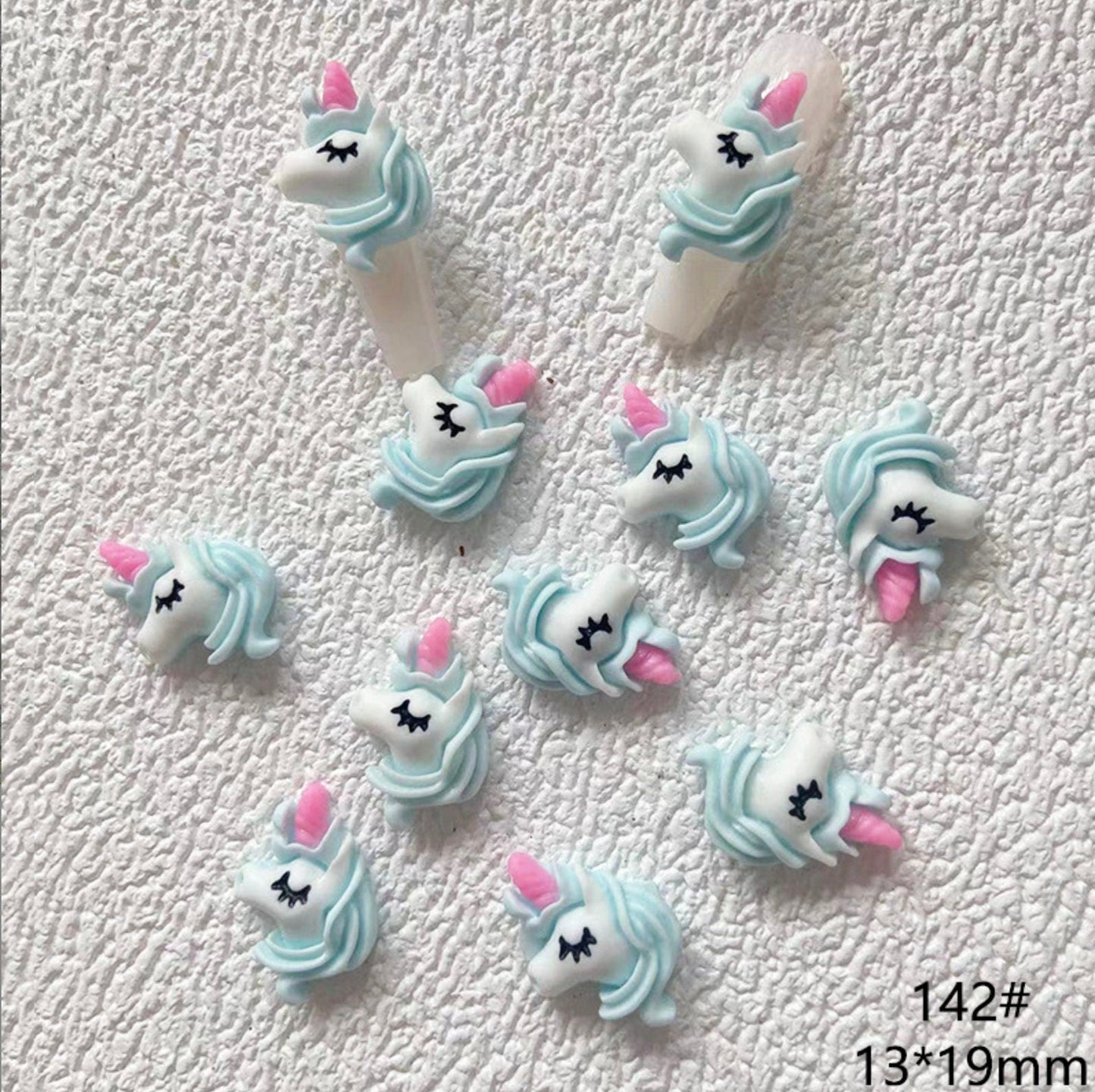 Cute Animal, Ice Cream, Unicorn, and Egg Theme 3D Nail Art Charms,Mini Cabochon