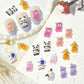 Cute Cartoon Animals with Shaking Bottom Theme Nail Art Charms, Mini Cabochon