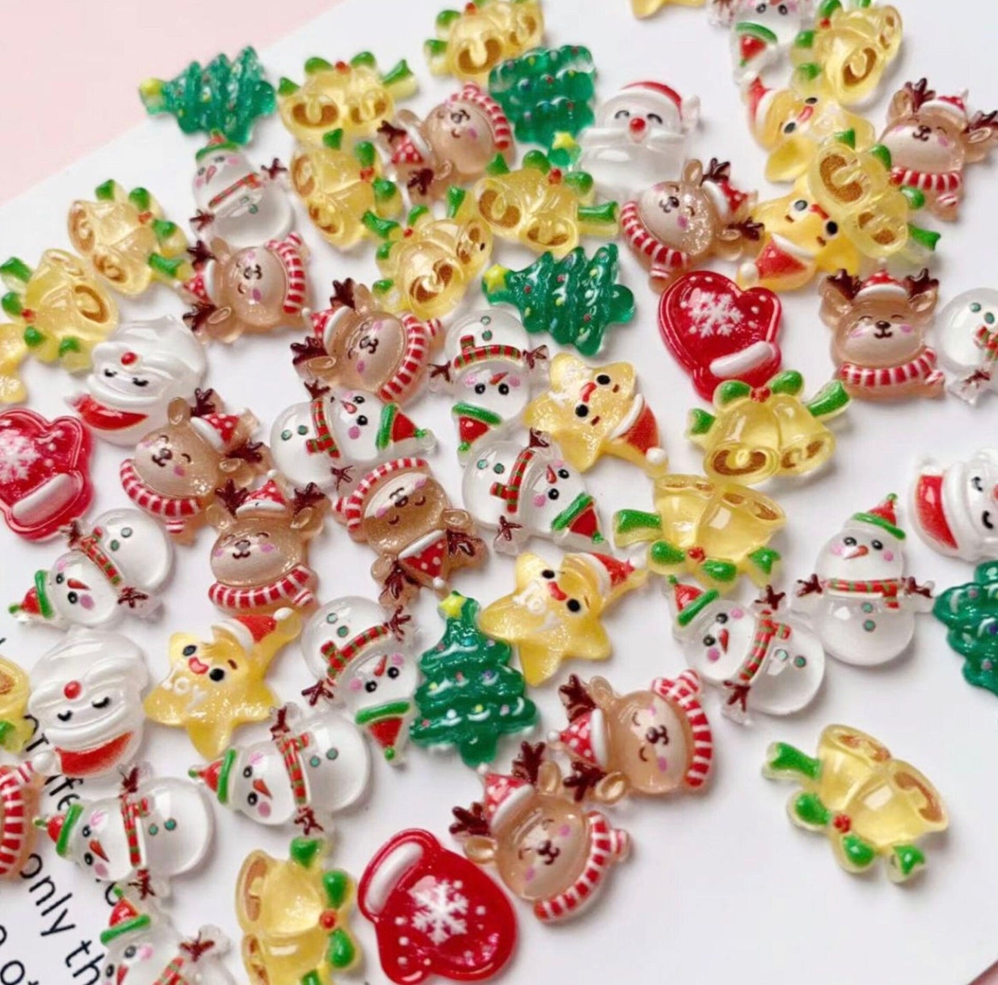 Cute Christmas Day Themed 3D Nail Art Charms, Mini Cabochon