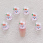 Cute Chubby Bunny with Carrot, Animal Themed 3D Nail Art Charms, Mini Cabochon