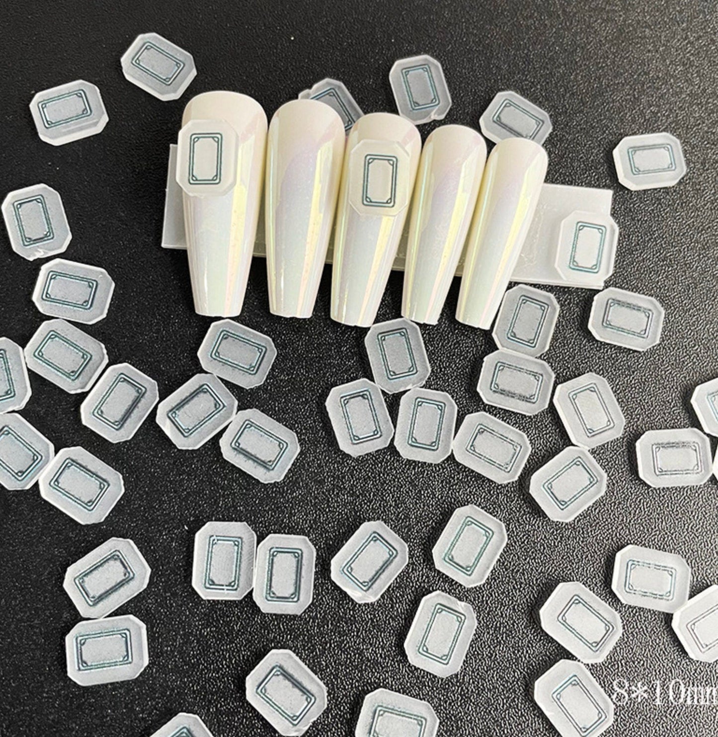 Cute Frosted Matte Mahjong Pieces Nail Art Charms, Mini Cabochon