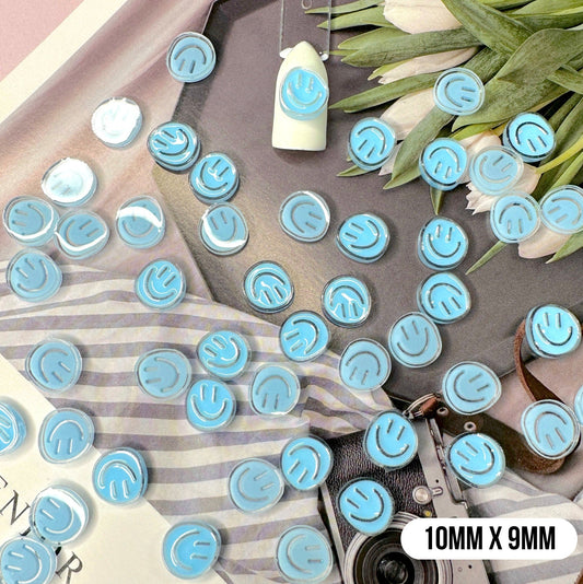Cute Lopsided Smiley Face Themed 3D Nail Art Charms, Mini Cabochon