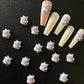 Cute Lucky Cat Themed Nail Art Charms, Decoden, DIY Supplies, Mini Cabochon