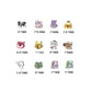 Cute Mixed Animal Themed 3D Nail Art Charms, Mini Cabochon