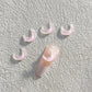 Cute Pastel Mix Color Crescent Moon, Astrology Nail Art Charms, Mini Cabochon