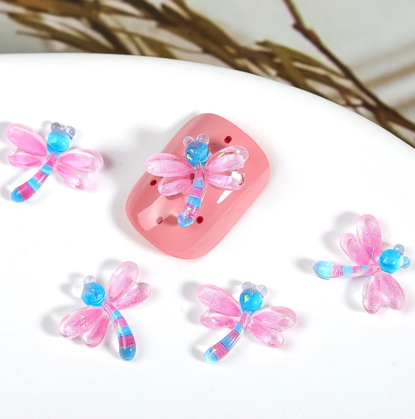 Cute Resin Lollipop, Flamingo, Dragonfly Nail Art Charms, Mini Cabochon