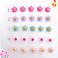 Cute Smiley Faced Flower Themed 3D Nail Art Charms, Mini Cabochon