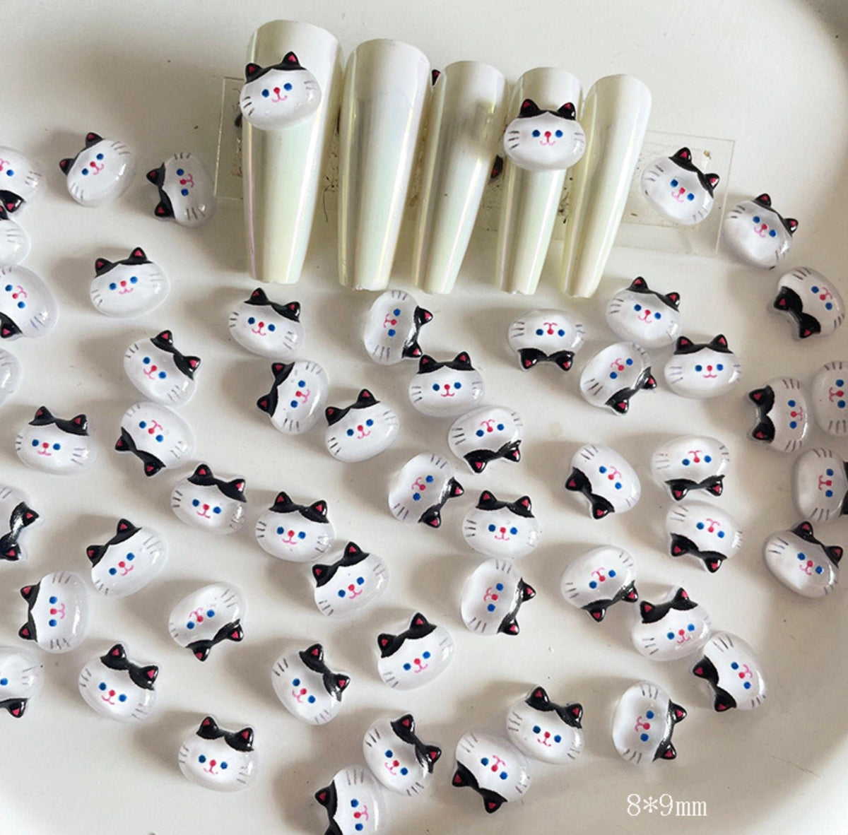 Funny Bubble Cheek, Animal Themed 3D Nail Art Charms, Mini Cabochon