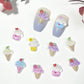 Ice Cream and Cupcakes, Dessert Themed  3D Nail Art Charms, Mini Cabochons