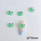 Goofy Frog and Duck, Animal Themed 3D Nail Art Charms, Mini Cabochon