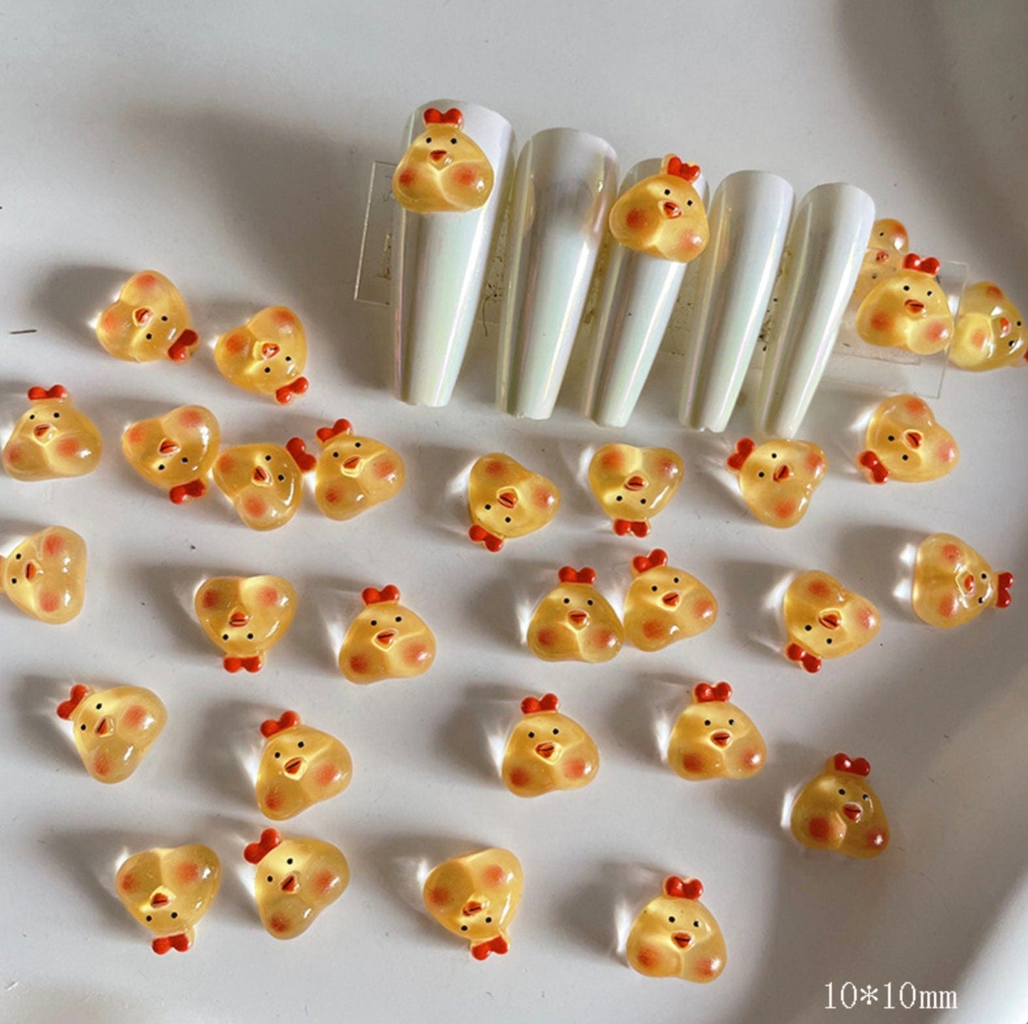 Funny Bubble Cheek, Animal Themed 3D Nail Art Charms, Mini Cabochon