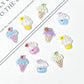 Ice Cream and Cupcakes, Dessert Themed  3D Nail Art Charms, Mini Cabochons