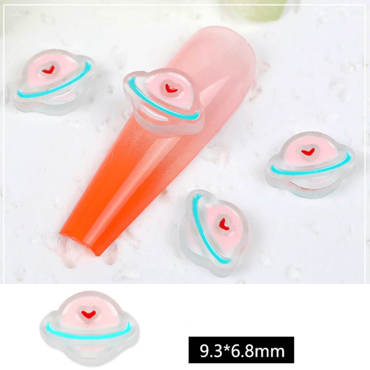 Kawaii Resin Nail Art Charms, (Bee, Planet, Duck, Butterfly, Square Bunny)