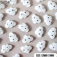 Kawaii Smiley White Cloud, Weather Themed 3D Nail Art Charms, Mini Cabochon