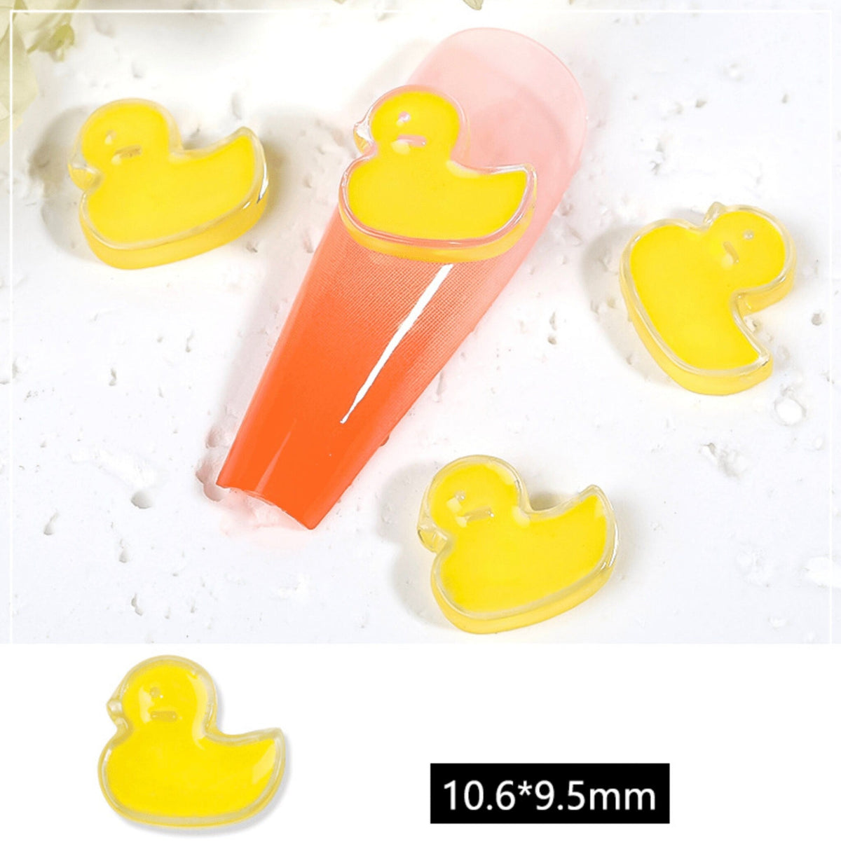 Kawaii Resin Nail Art Charms, (Bee, Planet, Duck, Butterfly, Square Bunny)