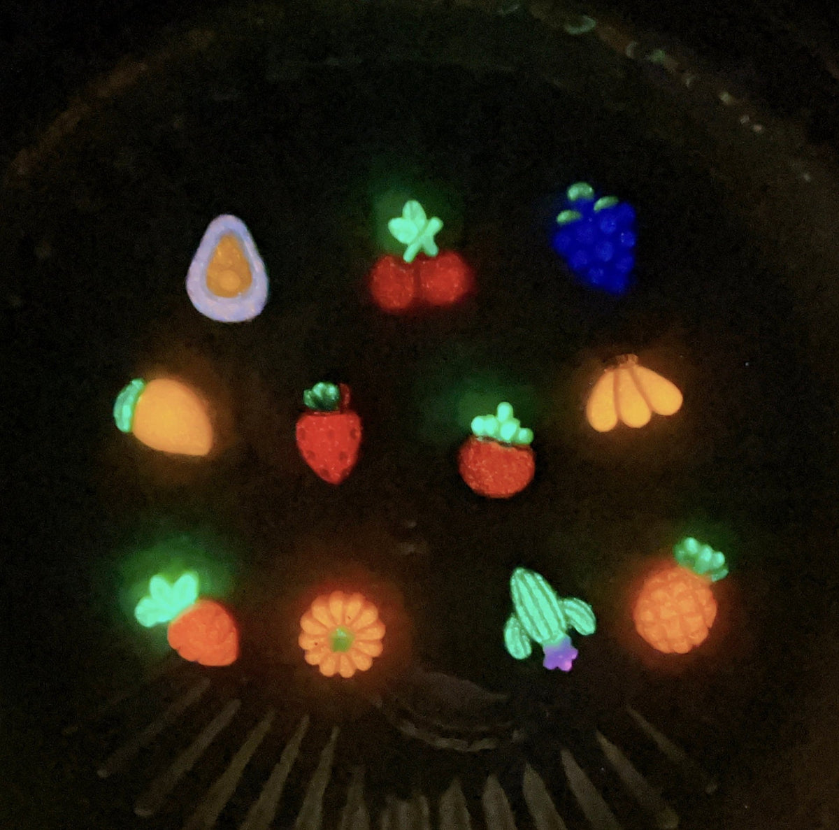 Mixed Fruit and Vegetable Themed 3D Nail Art Charms, Mini Cabochon