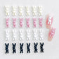 Stitched Bunny Rabbit Doll, Animal Nail Art Charms,Mini Cabochon (7MM x 19MM)
