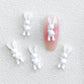 Stitched Bunny Rabbit Doll, Animal Nail Art Charms,Mini Cabochon (7MM x 19MM)