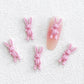 Stitched Bunny Rabbit Doll, Animal Nail Art Charms,Mini Cabochon (7MM x 19MM)