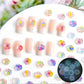 Translucent Gradient Roses, Floral Themed 3D Nail Art Charms, Mini Cabochon