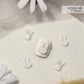White Bunny, Rabbit,  Animal Themed 3D Nail Art Charms, Mini Cabochon