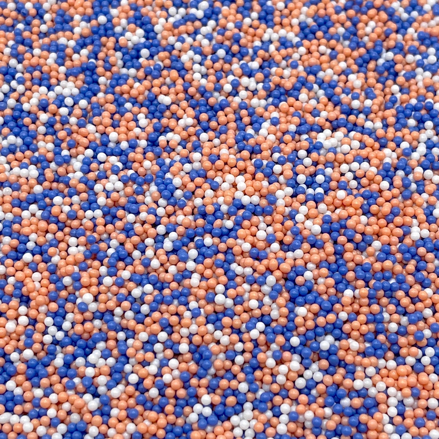 FAKE 2MM Blue Purple/Light Orange Themed Pearl Mix (NOT EDIBLE) D5-23