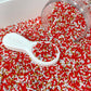 FAKE 2MM Red White Gold Pearl Mix (NOT EDIBLE) D27-17