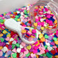 FAKE 8MM Mixed Color Heart Polymer Clay Sprinkle (NOT EDIBLE) D30-15