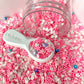 FAKE Icy Pink Peppermint Polymer Clay Sprinkle Mix (NOT EDIBLE)  D44-23