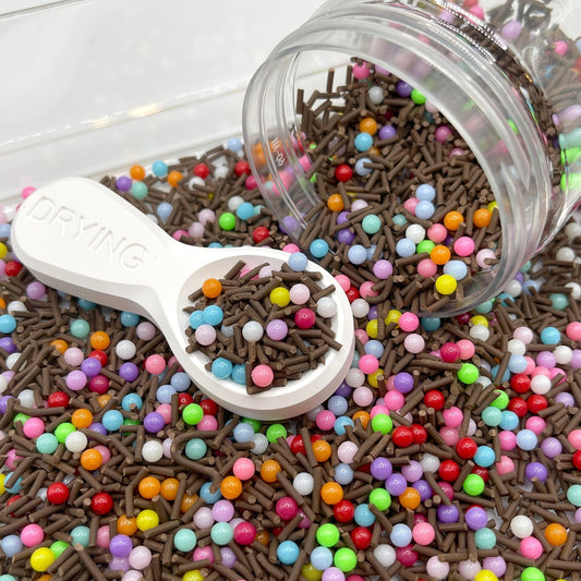 FAKE Rainbow Pearl Brownie Polymer Clay Sprinkle Mix (NOT EDIBLE) D4-03