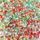 FAKE Red Tropical Flower, Floral Polymer Clay Sprinkle Mix (NOT EDIBLE) D44-22