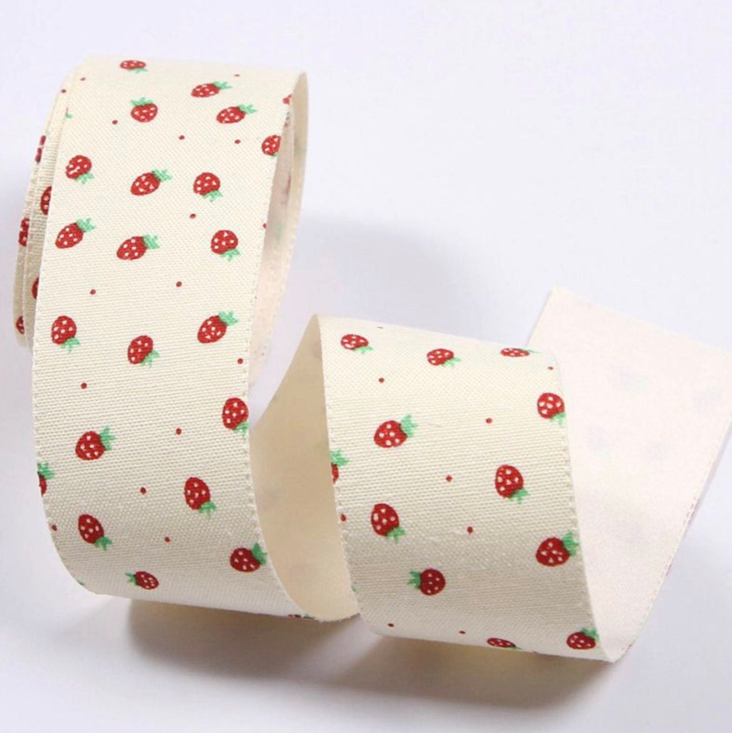 1 inch/1.5 inchCute Strawberry Flower Field Themed Ribbons (10YD)