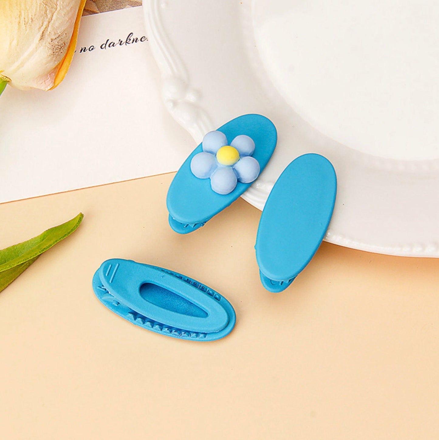 1.5INCH Pastel Oval Blank Hair Clips