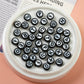 10MM x 5MM Flat Round Acrylic Letter Beads, Raised Letter (White, Black, Mixed)